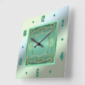 Horloge murale verte de mer (Angle)