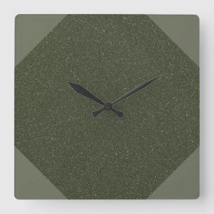 Horloge murale verte de mousse texturée