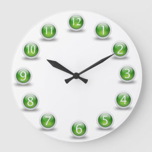 Horloge murale verte d'icône