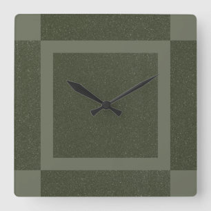 Horloge murale verte en mousse géométrique
