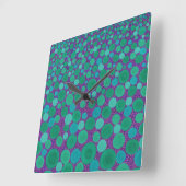 Horloge murale verte et violette (Angle)