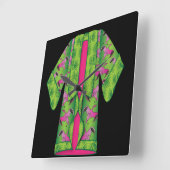 Horloge murale verte Kimono (Angle)