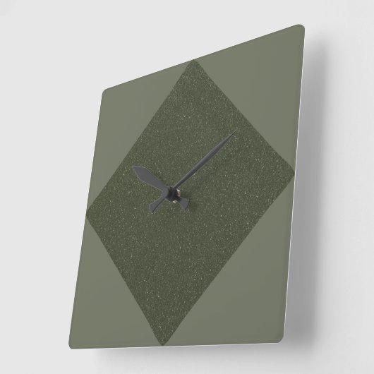 Horloge murale verte Mois géométrique (Angle)