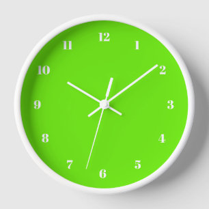 Horloge murale verte néon personnalisée - Choisir 