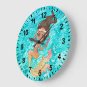Horloge murale Vie de sirène (Angle)