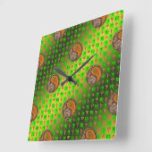 Horloge murale Vierge & Cheval de bois (Angle)