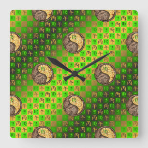 Horloge murale Vierge & Cheval de Feu