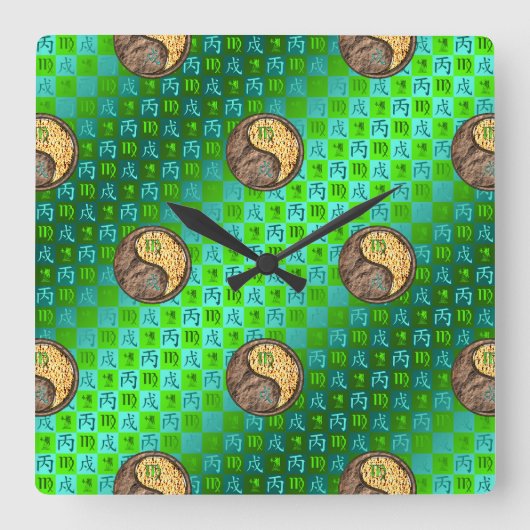 Horloge murale Vierge & Chien de Feu (Recto)
