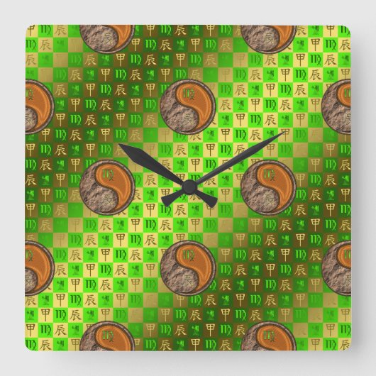 Horloge murale Vierge & Dragon de Bois (Recto)