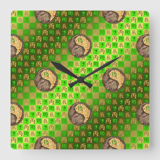 Horloge murale Vierge & Dragon de Feu (Recto)