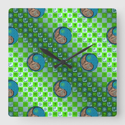 Horloge murale Vierge & Serpent d'eau (Recto)