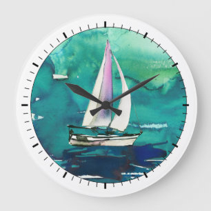Horloge murale vignette de voile