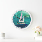 Horloge murale vignette de voile (Maison)