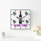 Horloge murale vin (Maison)
