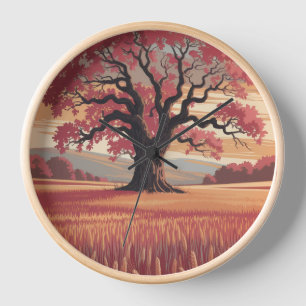 Horloge murale vintage arbre de vie