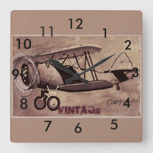 Horloge murale vintage d'avion
