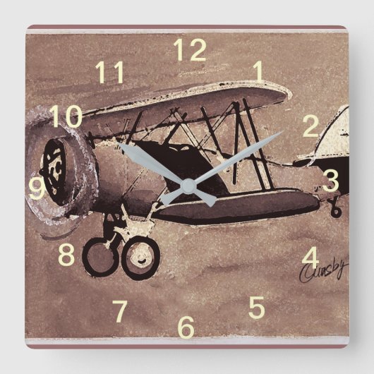 Horloge murale vintage d'avion (Recto)