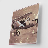 Horloge murale vintage d'avion (Angle)