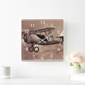 Horloge murale vintage d'avion (Maison)