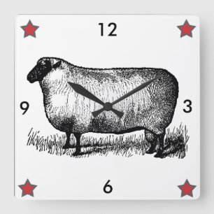 Horloge murale vintage de style primitif