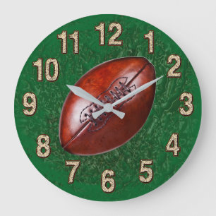 Horloge murale vintage du football de regard dans