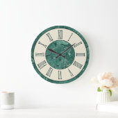 Horloge murale vintage en marbre vert Motif (Maison)