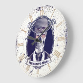 Horloge murale vintage Memento Mori (Angle)