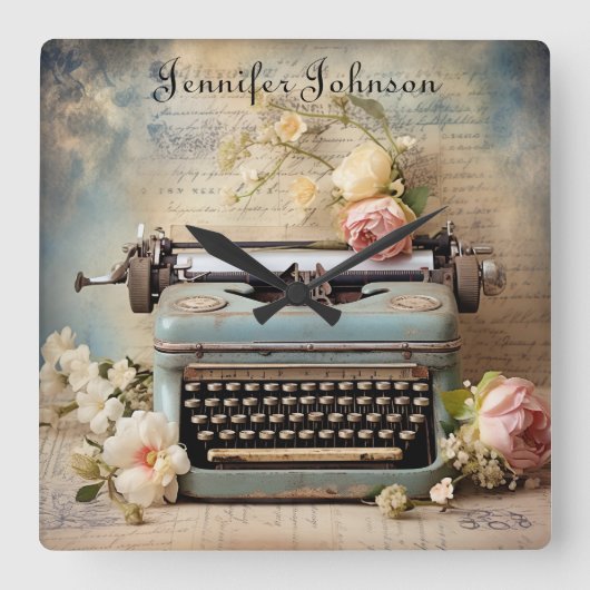 Horloge murale Vintage rétro Florale (Recto)