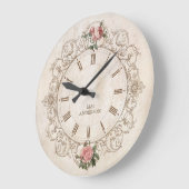 Horloge murale vintage Rose (Angle)