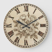 Horloge murale Vintage Rose (Recto)