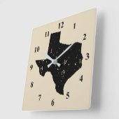 horloge murale vintage Texas state silhouette (Angle)