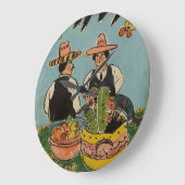 Horloge murale vintage Tlaquepaque inspirée de la (Angle)