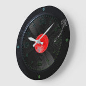 Horloge murale Vinyl Vibes Rétro (Angle)