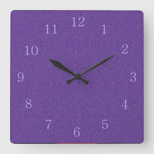 Horloge murale violet sur violet (Recto)