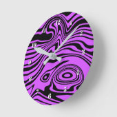 Horloge murale violette et noire (Angle)