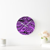 Horloge murale violette et noire (Maison)