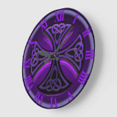 Horloge murale violette et noire (Angle)