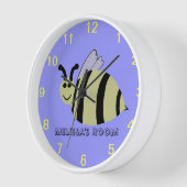 Horloge murale violette numérotée pour enfants ave (Angle)