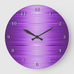 Horloge murale violette pourpre ombragée de