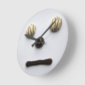Horloge murale "visage chocolat" (Angle)