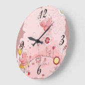 Horloge murale Whimsical Birds (Angle)