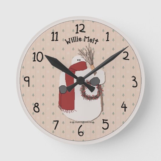 Horloge murale Willie Melt Country (Recto)