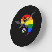 Horloge murale Yin Yang Genderqueer (Angle)