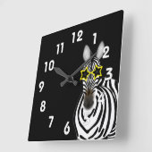 Horloge murale zèbre (Angle)