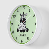 Horloge murale zébrée mignonne pour enfant customi (Angle)