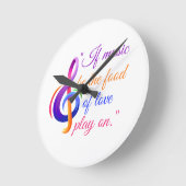 Horloge musicale avec citation musicale. (Angle)