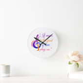 Horloge musicale avec citation musicale. (Maison)