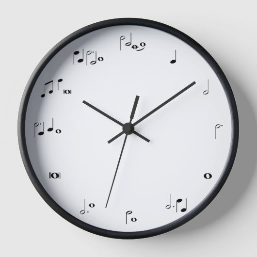 Horloge musicale Noir et blanc (Recto)