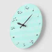 Horloge musicale - pastel menthe bleu (Angle)