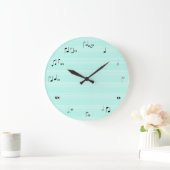 Horloge musicale - pastel menthe bleu (Maison)